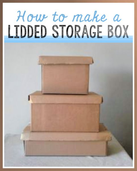 HOW TO MAKE A LID FOR A CARDBOARD BOX/ CARDBOARD BOX LID MAKING IDEA EASY/  DIY STORAGE BOX 