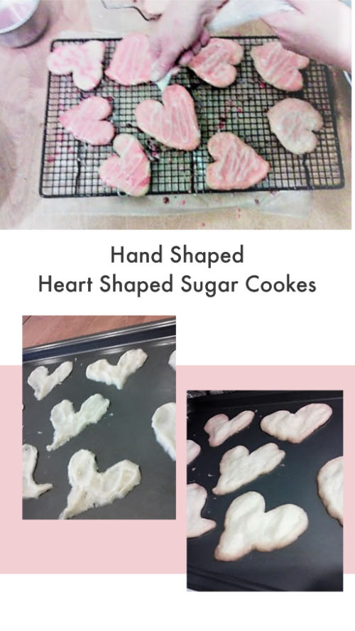 Hand Shaped Heart Shaped Cookies