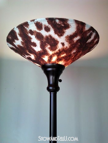 faux cowhide lamp shades