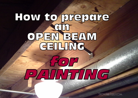 Open Beam Ceiling For Painting, How To Cover Open Basement Ceiling