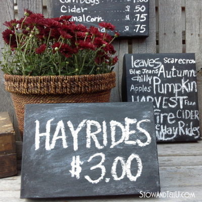 How to Make Chalkboard Signs from Shoe Box Lids