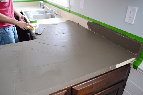 painting laminate countertops to look like wood