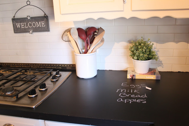 5 diy rustic faux countertops-chalkboard-painted-countertop-marchorchid-blogspot