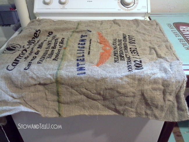 how-to-wash-dry-get-wrinkles-out-of-coffee-bean-sacks-http://www.stowandtellu.com