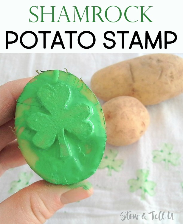 DIY Shamrock potato stamp
