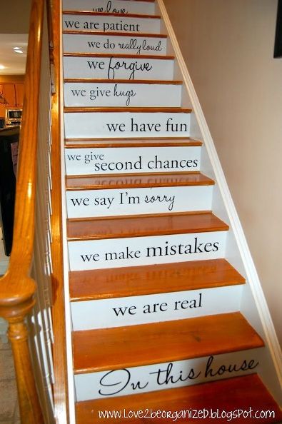 words-on-stairs