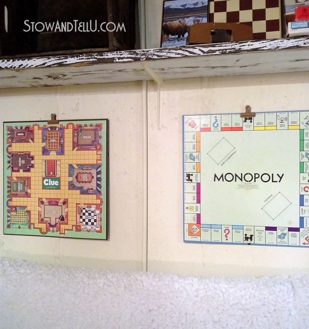 how-to-hang-board-game-art-gameroom-decor-ideas-basement-http://www.stowandtellu.com