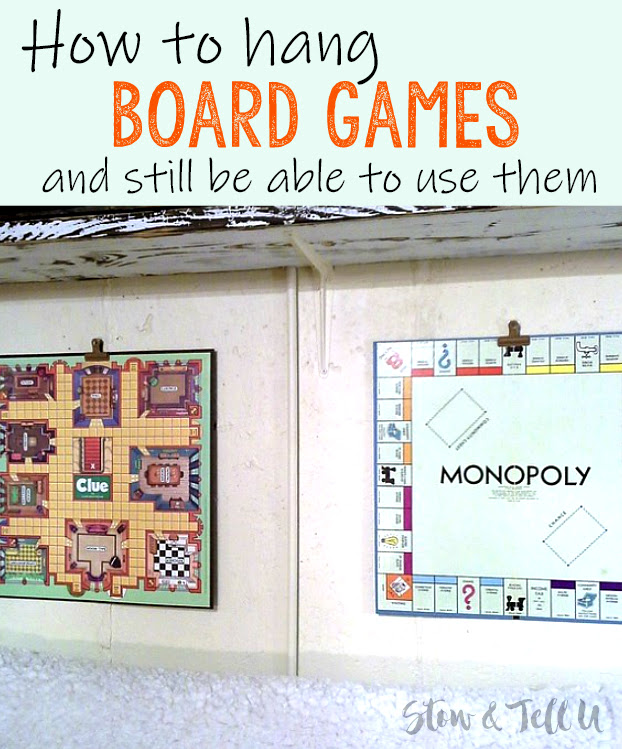 How to Easily Hang Board Games as Artwork | Simple Wall Mounted Game Board Art | stowandtellu.com