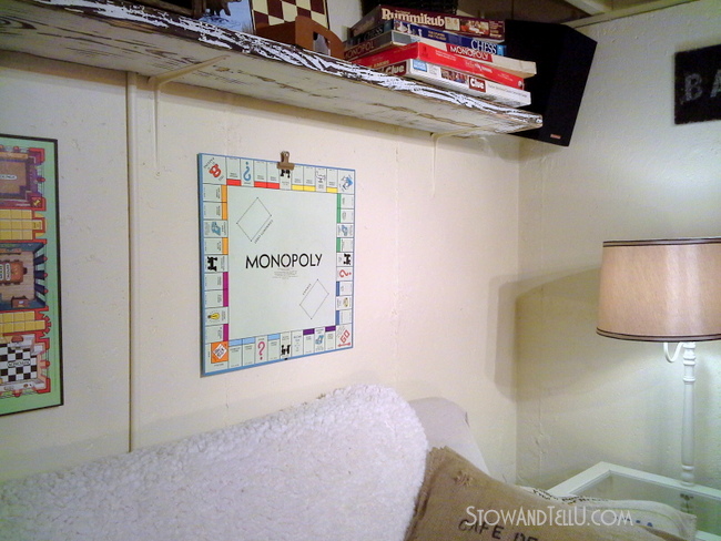 gameroom-decor-basements-how-to-make-board-game-art-http://www.stowadtellu.com