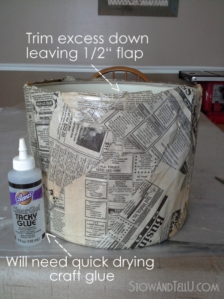 decoupage-newspaper-lampshade