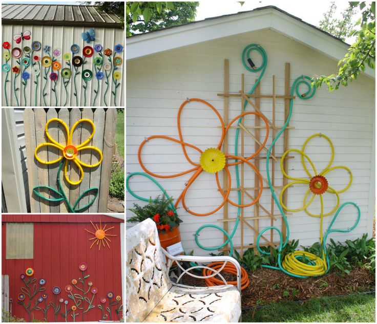 fake-hose-flowers-plate-flowers