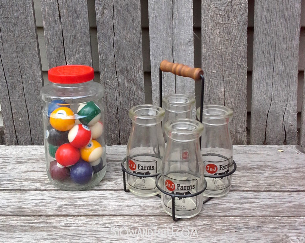 pool-balls-milk-bottles-montana-charlies-flea-market-finds-https://stowandtellu.com