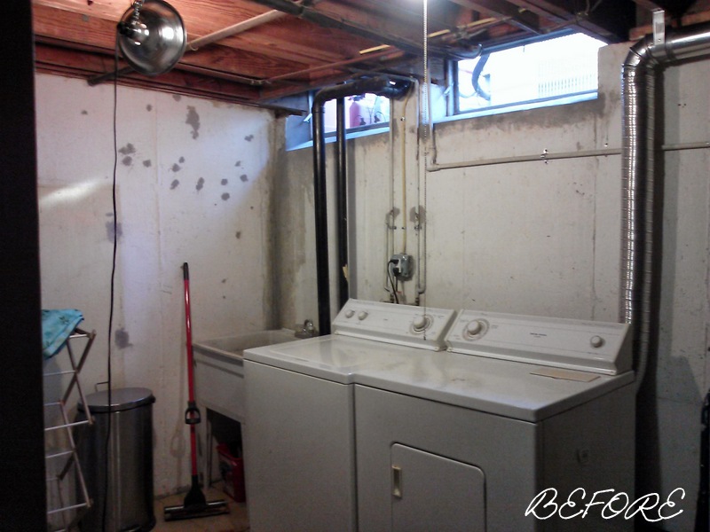 basement-laundry-open-beam-ceiling-before-painting