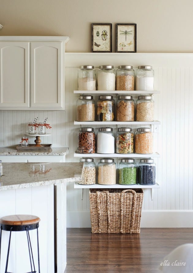 Faux kitchen pantry ideas that could work for a kitchen with no pantry space - StowandTellU.com