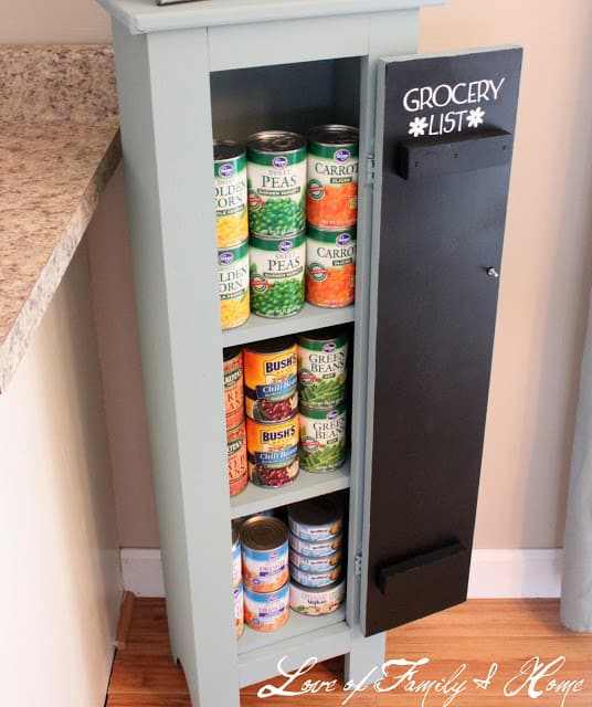 Faux kitchen pantry ideas that could work for a kitchen with no pantry space - StowandTellU.com