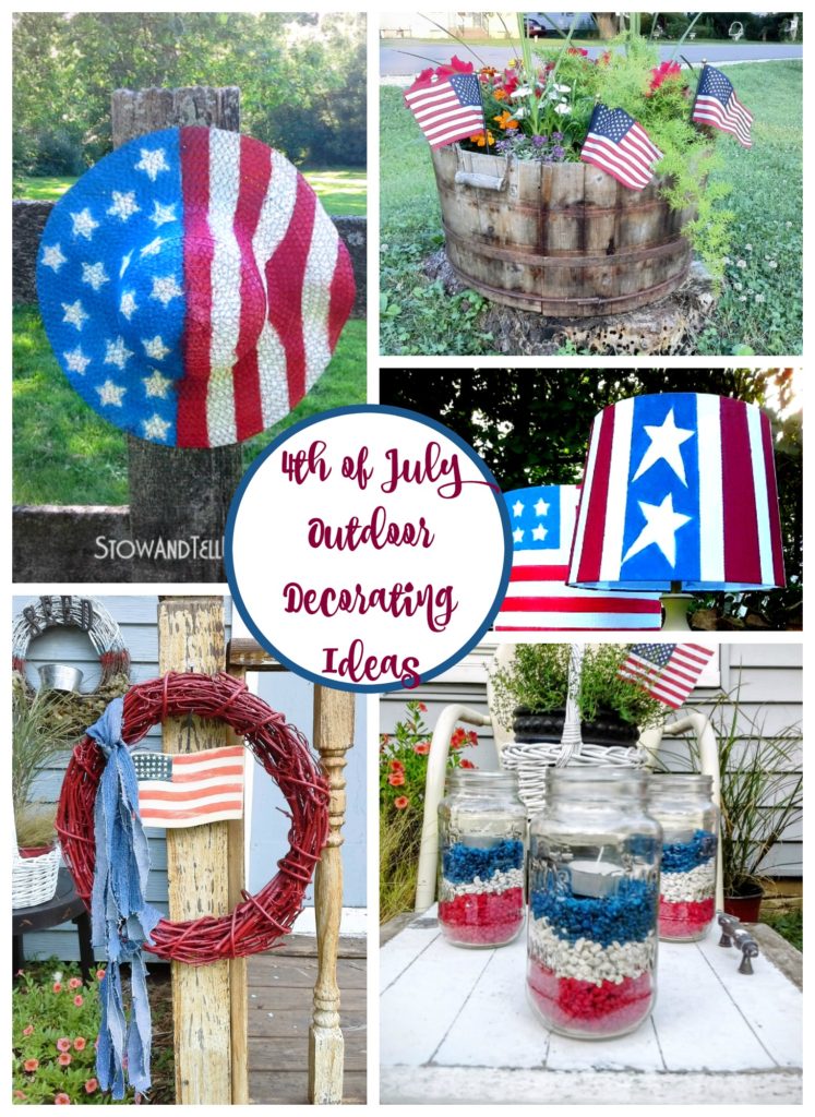 4th of July Ideas for decorating outdoor space red, white and blue