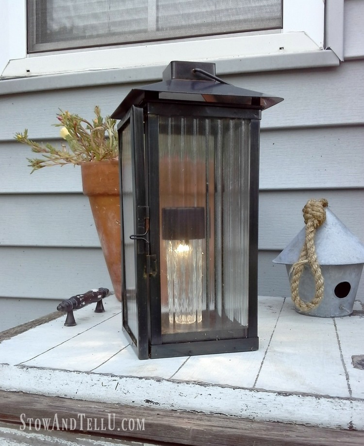 candle lantern repurposed solar light - StowAndTellU.com