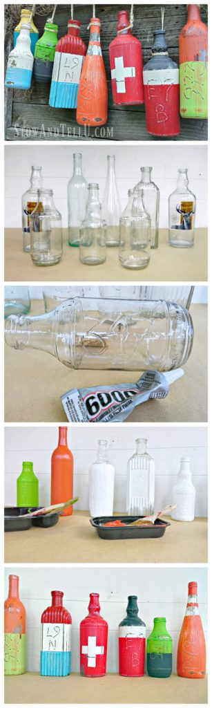 DIY coastal decor fishing buoys bottles - StowandTellU.com