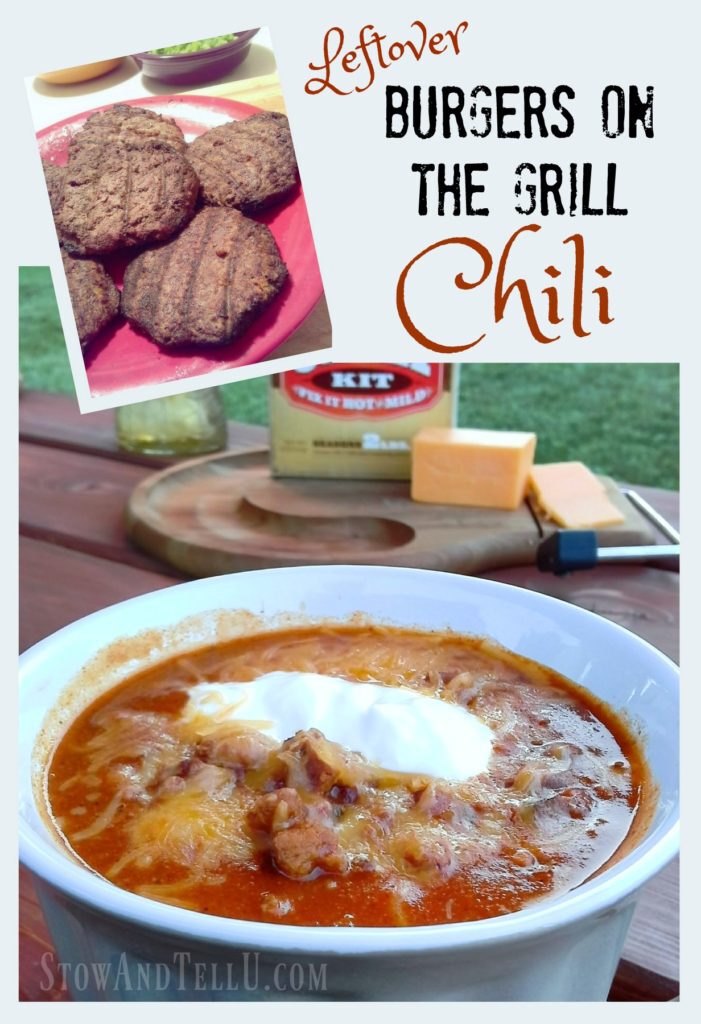 Leftover burgers on the grill chili recipe - StowAndTellU.com