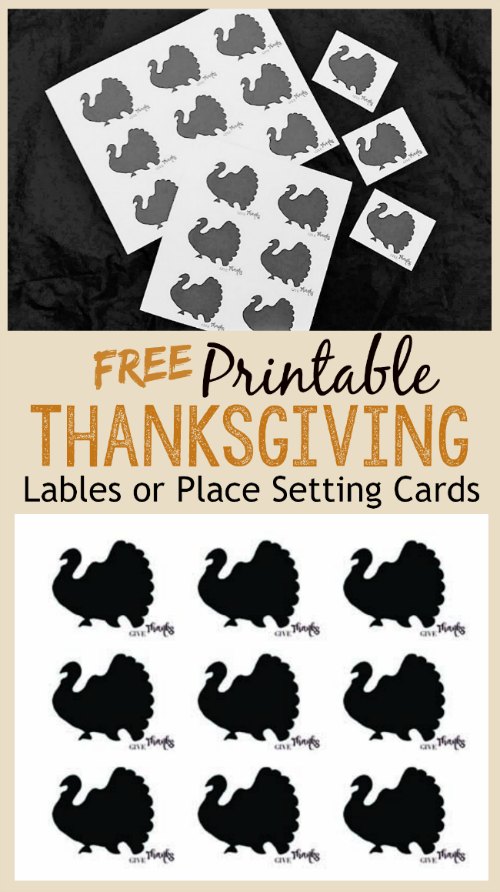 Free Printable Thanksgiving Leftover Labels and Place Setting Cards | stowandtellu.com