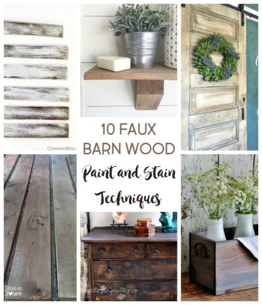 10 diy faux barn wood weathering paint and stain finishes | Stowandtellu.com
