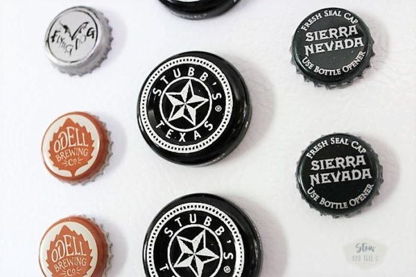 Beer and bbq jar lid magnets |diy father's day gift | stowandtellu.com