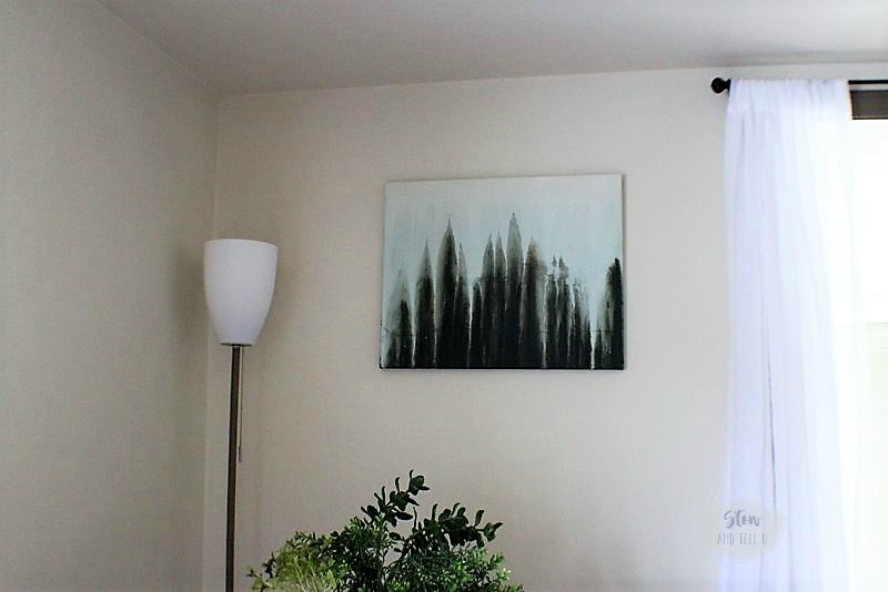 How to make a drip art forest abstract water color painting | stowandtellu.com