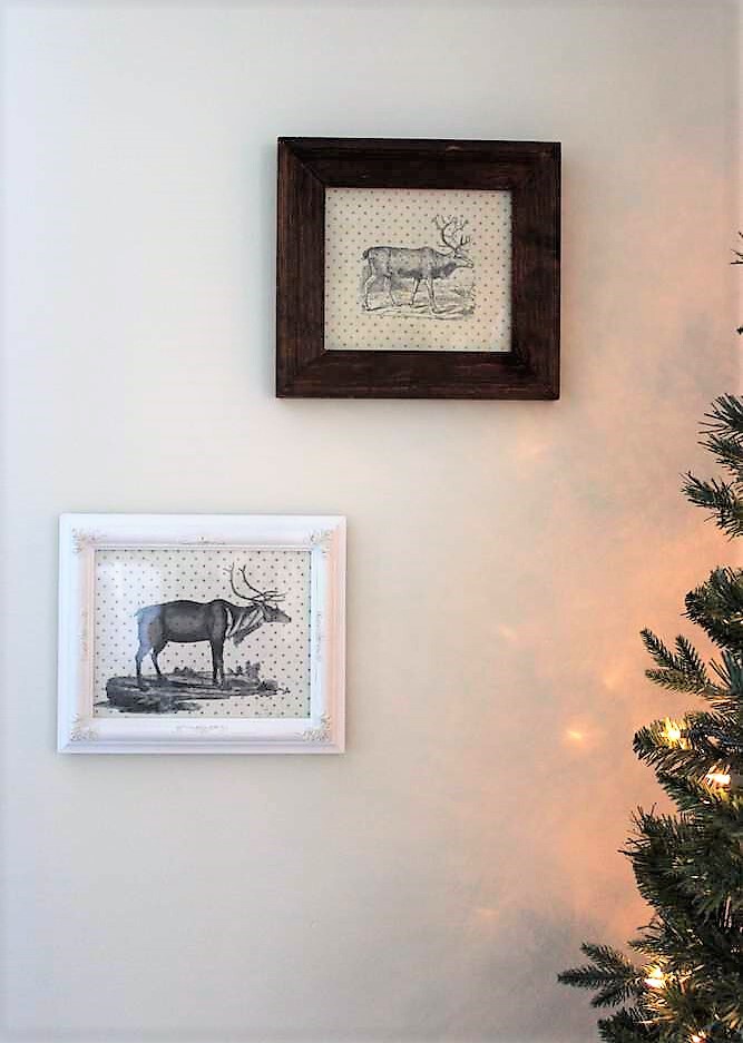 DIY rustic reindeer Christmas wall art | stowandtellu.com