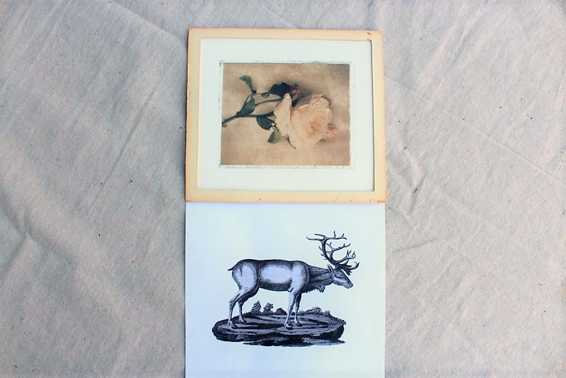 upcycled-picture-frame-reindeer-wall-art