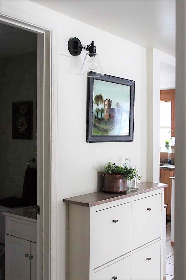 Ikea Shoe Cabinet Hack As Faux Built In Hallway Storage