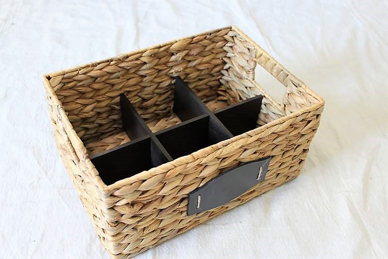 How to Make a Wicker Divided Basket with Wood Inserts