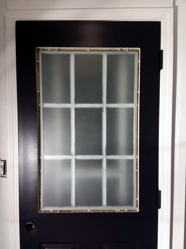 Frosted Glass Paint on Grid Door | 10 Steps for Painting Grid Doors and Frosting Glass Window Lites