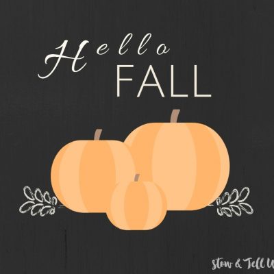 Free Hello Fall Pumpkin Printable