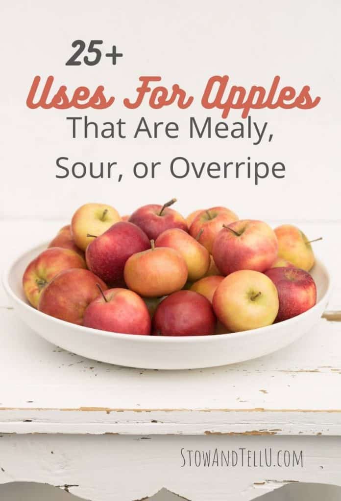Uses for extra apples, mealy apples, overripe, bruised or sour | stowandtellu.com