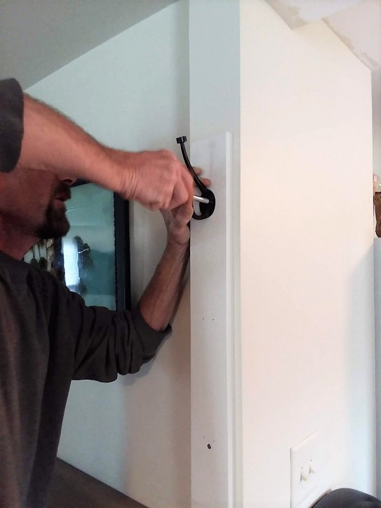 Mounting Hooks on Vertical Wall Rack