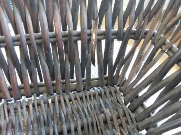 Dark Weave Basket with broken weave
