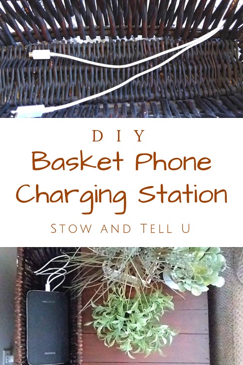 DIY Basket Phone Charging Station