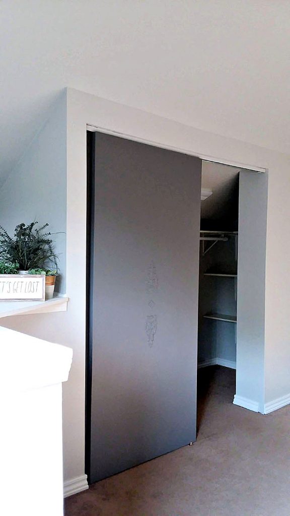Gauntlet Gray Painted Closet Door