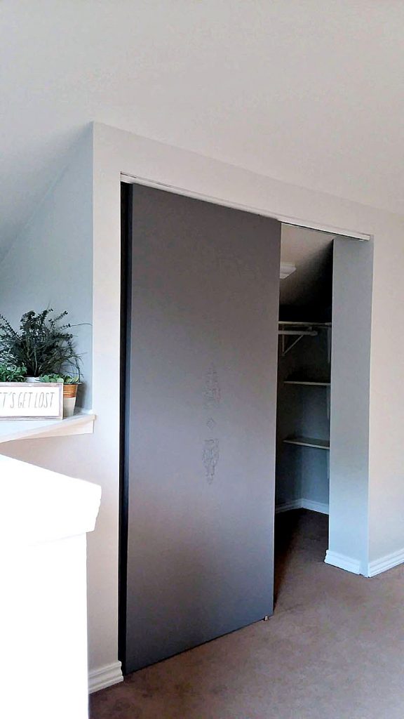 Spray Paint Closet Door Makeover for $21