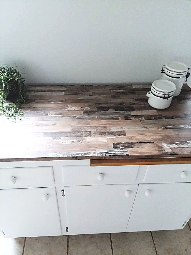 Make A Faux Wood Countertop With L, How To Make A Wood Countertop Waterproof