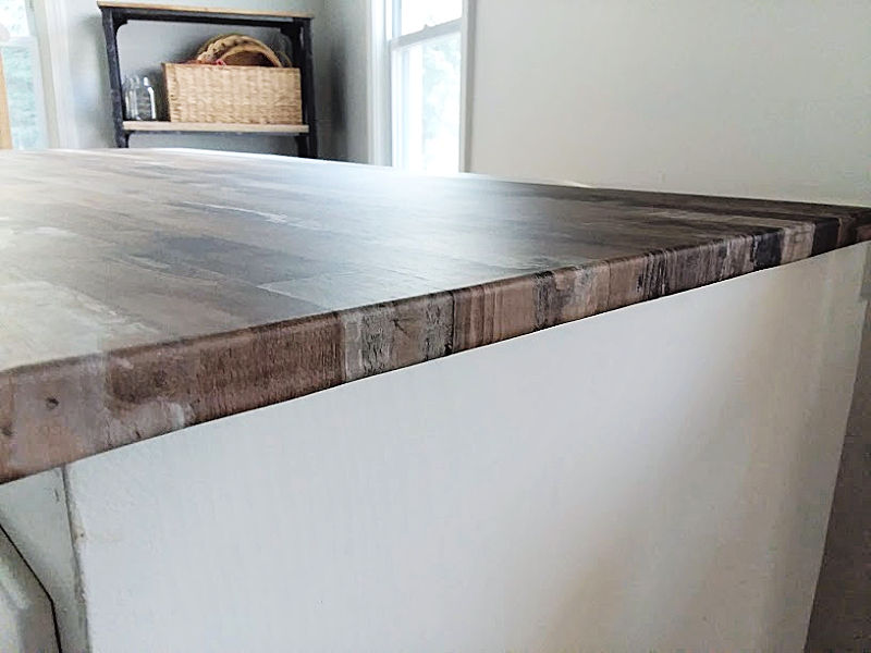 Make A Faux Wood Countertop With Peel And Stick Wallpaper Stow Tellu