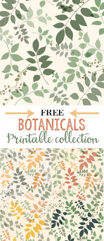 Free Botanical Printables 6 color options