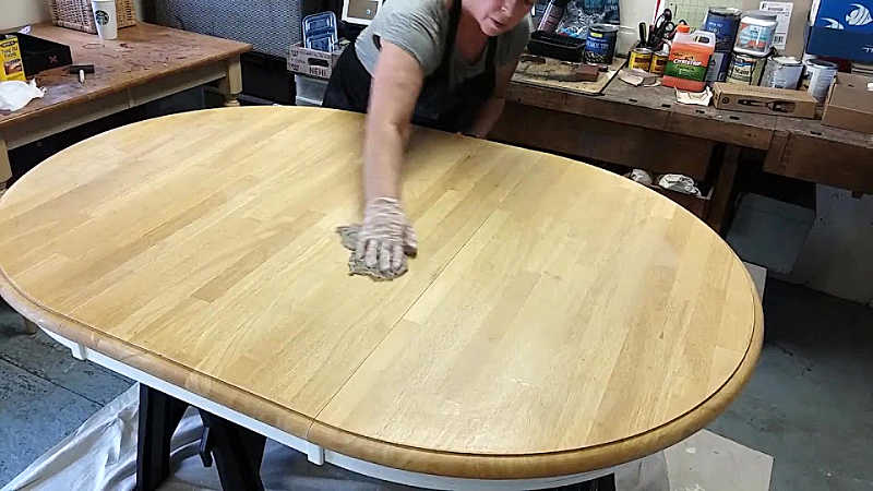 How To Refinish A Dining Table Without Stripping The Original Coat - How To Sand And Restain Kitchen Table