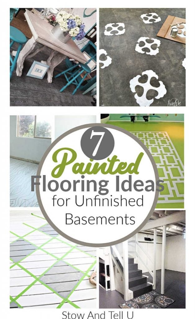 7 Painted Flooring Ideas for an unfinished basement