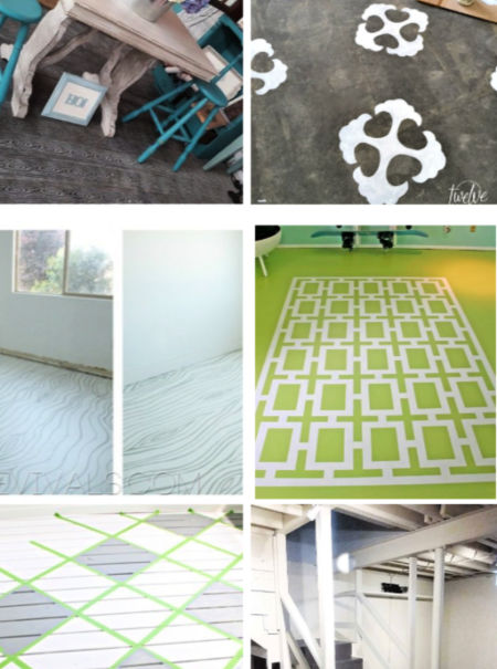 7 Ingenious Painted Flooring Ideas for an Unfinished Basement