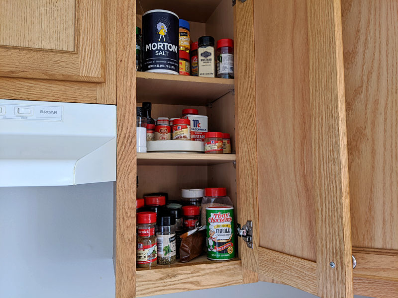 At Your Fingertips DIY Pull-Out Spice Cabinet Storage Solution