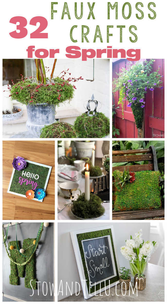 31 DIY Faux Moss Crafts To Celebrate Spring in Style