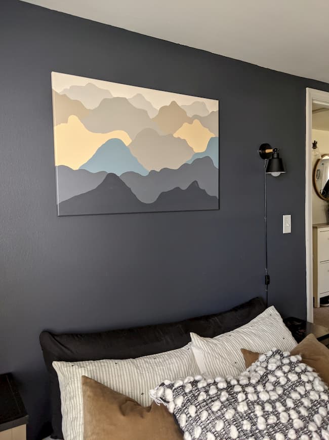 DIY Simple Mountain Painting Canvas