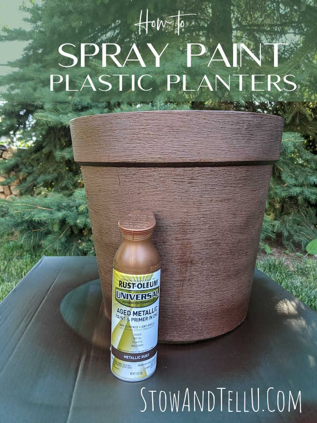 How to spray paint a plastic planter pots, step-by-step