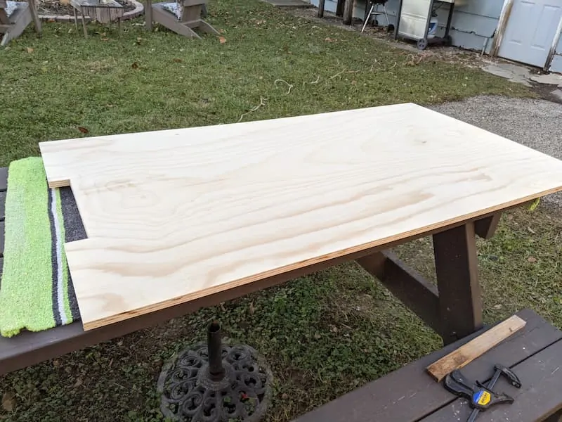 pine plywood countertop piece